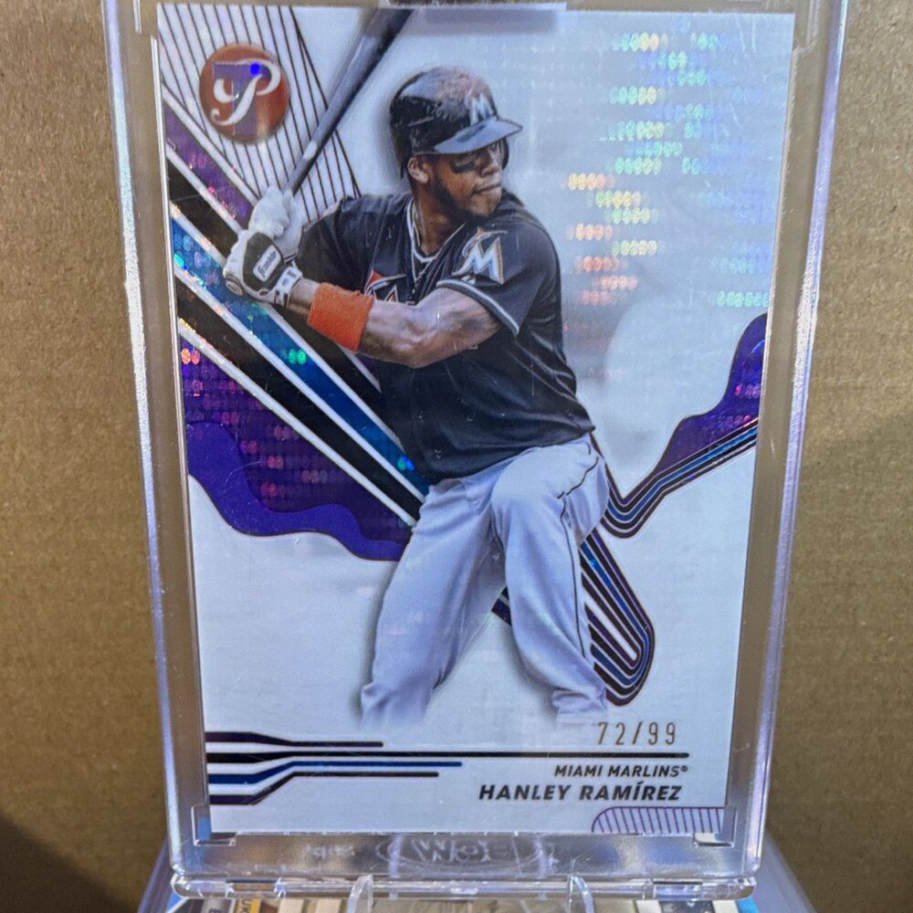 2024 Topps Pristine Hanley Ramirez #111 Purple Refractor /99 Miami Marlins